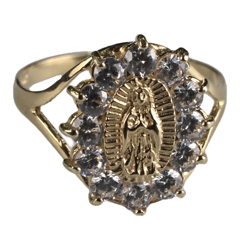 Anillo Virgen de Guadalupe con Circonia